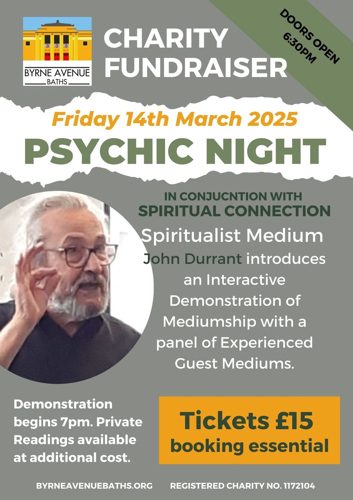 Psychic Night Charity Fund Raiser for Byrne Avenue Trust