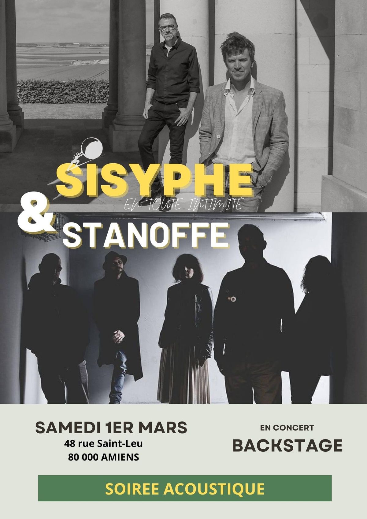 Sisyphe \u00ab En toute intimit\u00e9 \u00bb + Stanoffe @ Backstage 