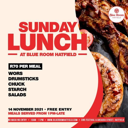 SUNDAY LUNCH at Blue Room Hatfield | 14 Nov 2021