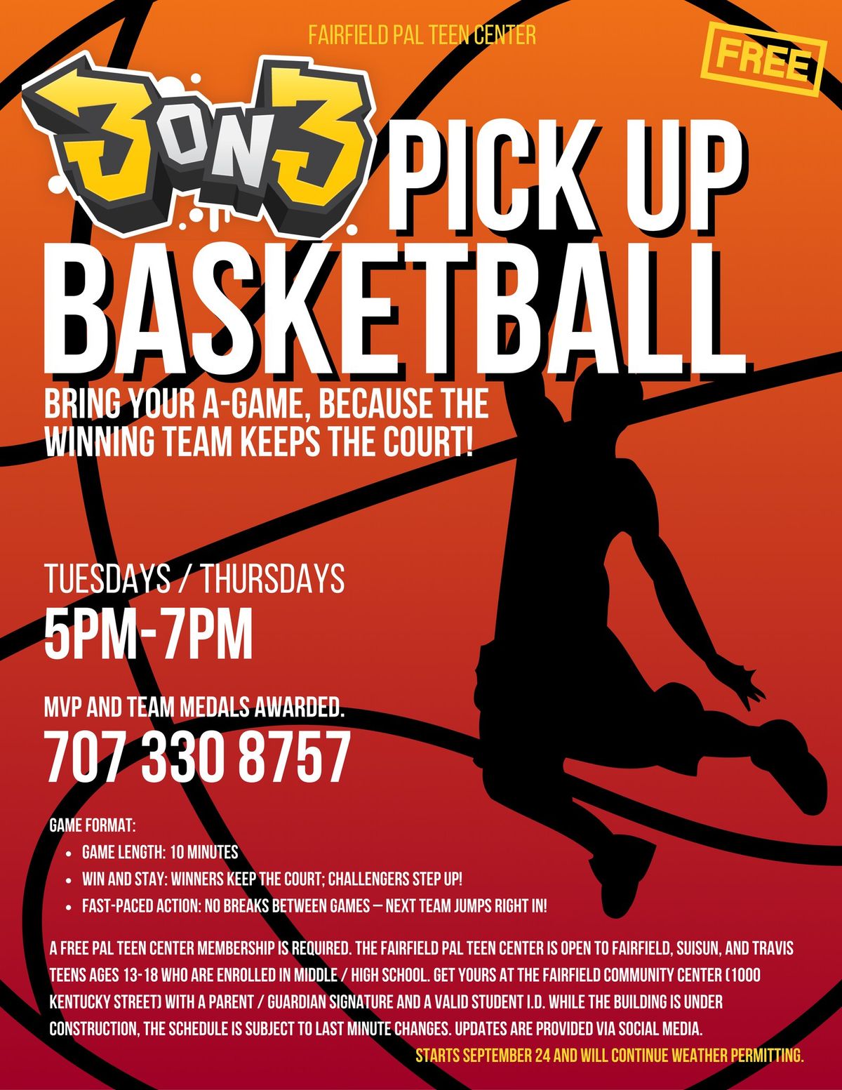 Fairfield PAL's 3-on-3 Basketball League