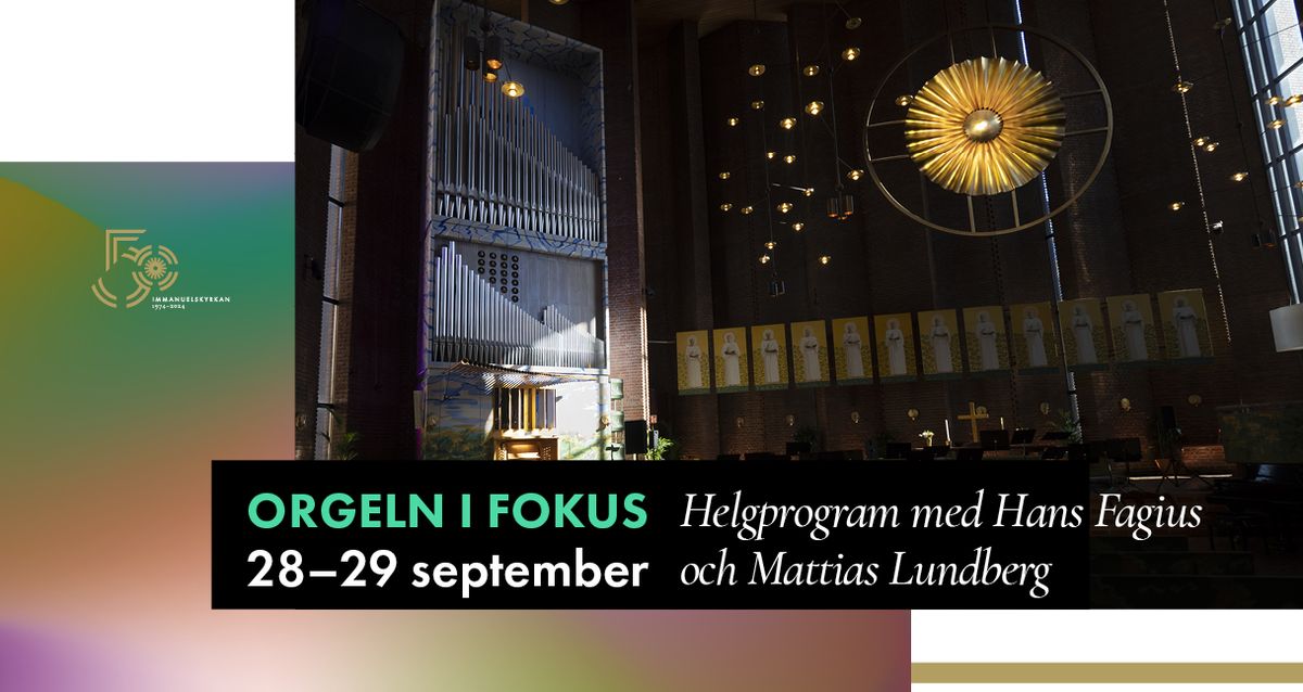 Med orgeln i fokus: helgprogram med Hans Fagius och Mattias Lundberg