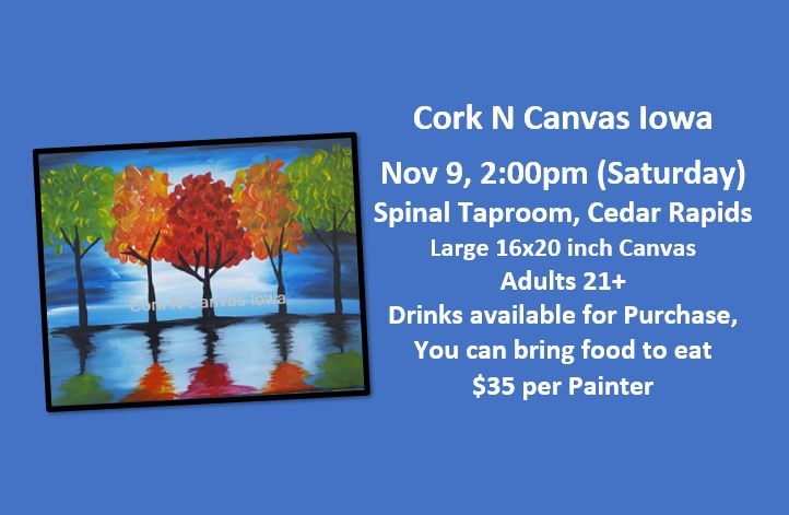 Spinal Taproom -Fall Reflections- Cork N Canvas Iowa