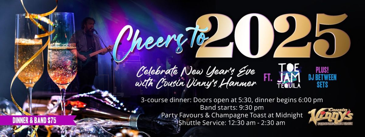 New Years Eve Party- Live Band Toe Jam Tequila (Includes Shuttle Service) 