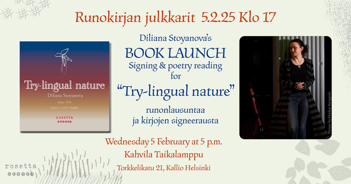 Julkkarit \/ Book Launch: Try-lingual nature