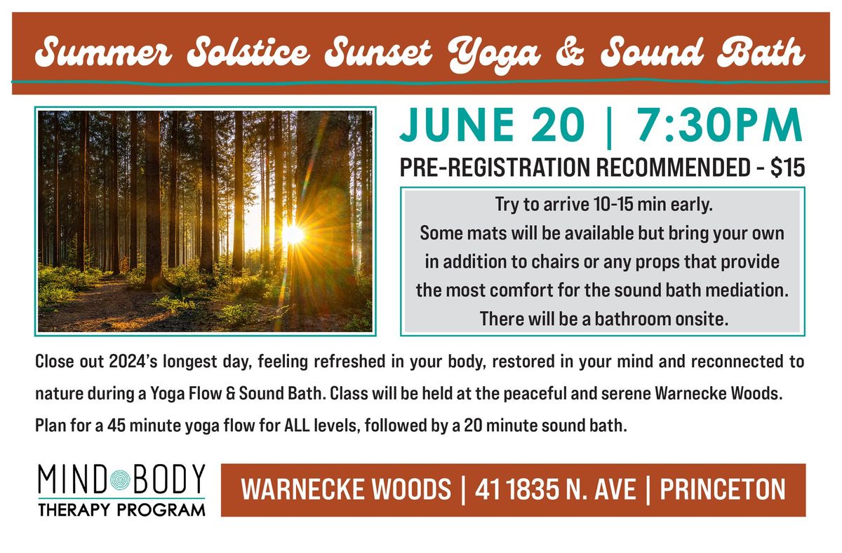 Summer Solstice Sunset Yoga and Sound Bath