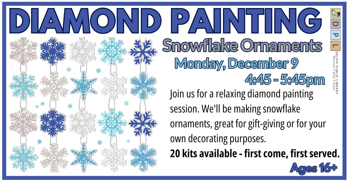 Diamond Painting: Snowflake Ornaments