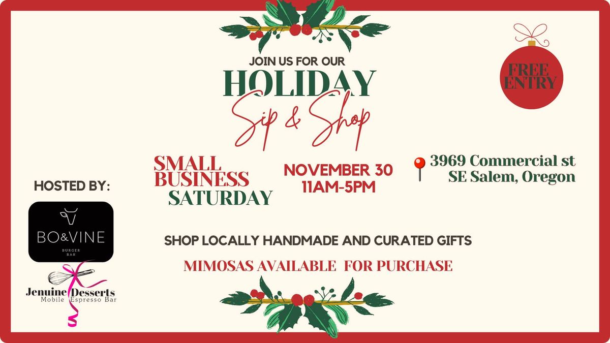 Holiday Sip & Shop at Bo & Vine South Salem