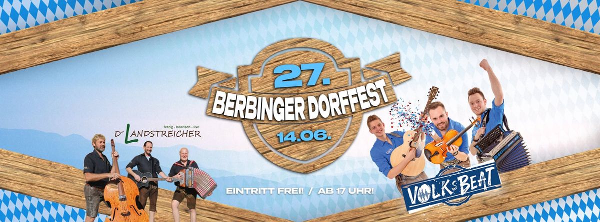 27. Berbinger Dorffest | Volksbeat LIVE | Samstag 14.06.2025