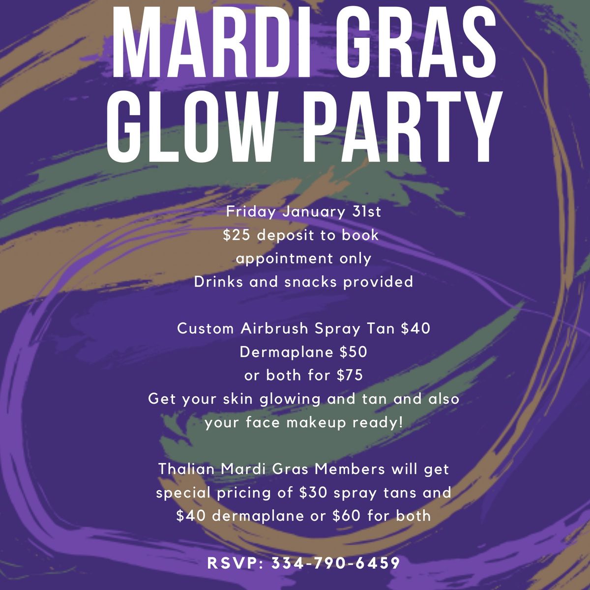 Mardi Gras Glow Party!