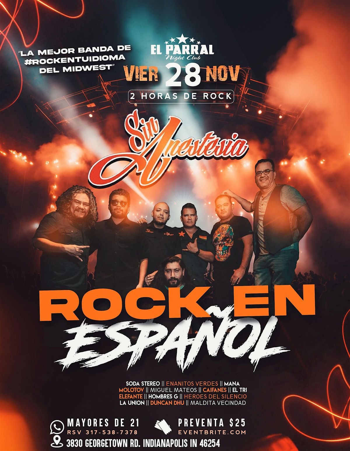 SIn Anestesia \u201cLa Mejor Banda de #RockEnTuIdioma del Midwest"