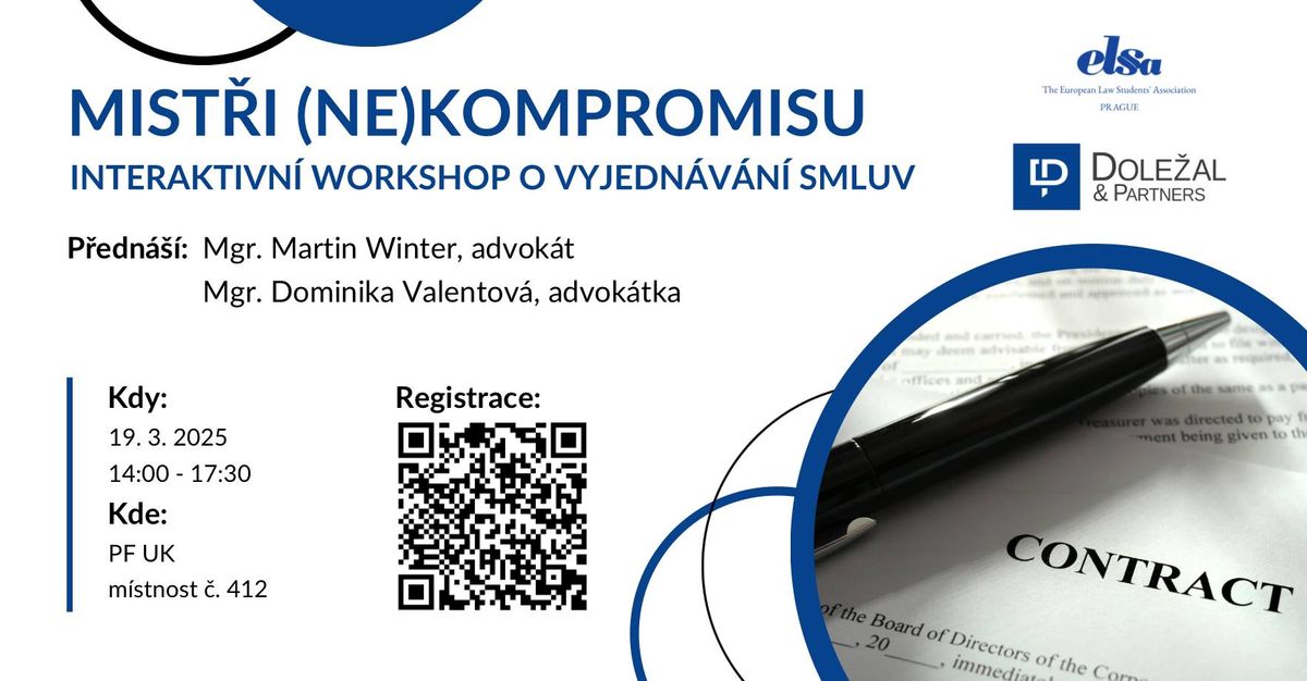 Mist\u0159i (ne)kompromisu: Interaktivn\u00ed workshop o vyjedn\u00e1v\u00e1n\u00ed smluv 