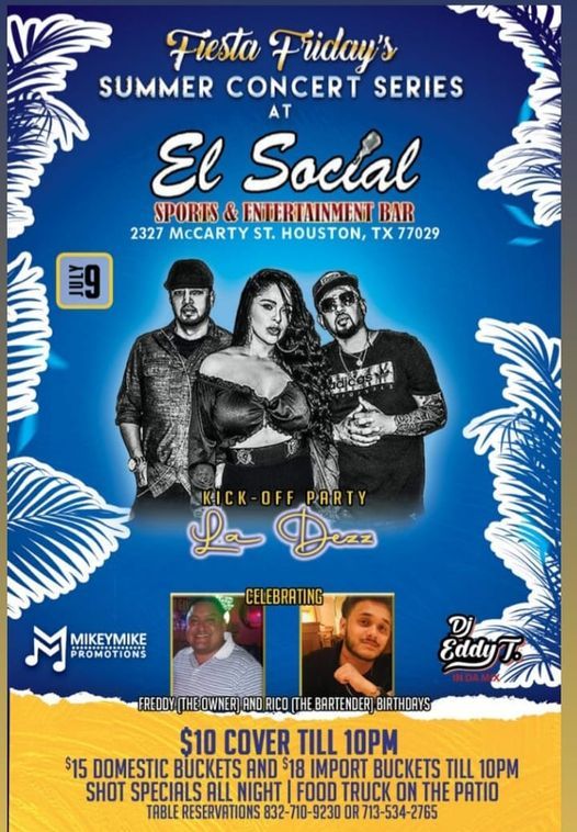 Fiesta Friday Steak Night w\/ La Dezz Live at El Social