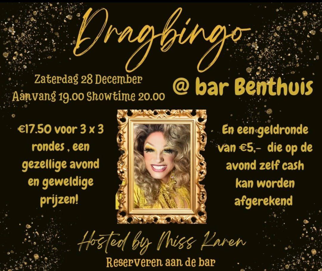 DragBingo en na afloop dansen! Dj Menno draait door op onze laatste avond van 2024!