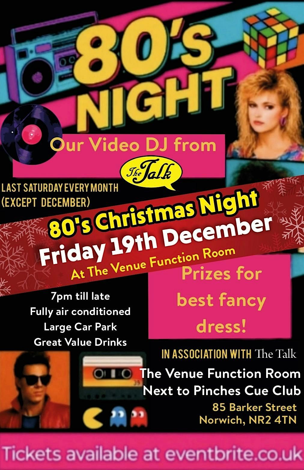 XMAS  80s NIGHT NORWICH @ THE VENUE FRIDAY 19TH DECEMBER