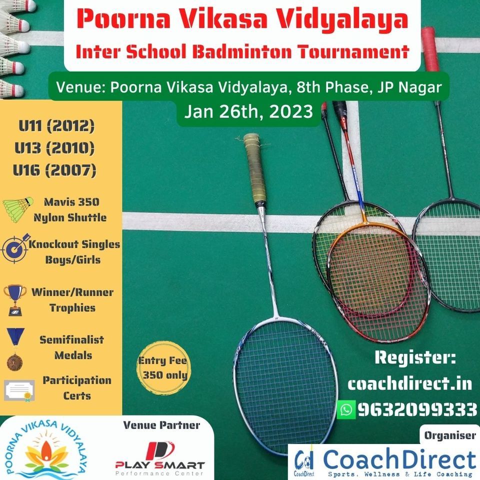 Poorna Vikasa Vidyalaya Inter School Badminton Tournament