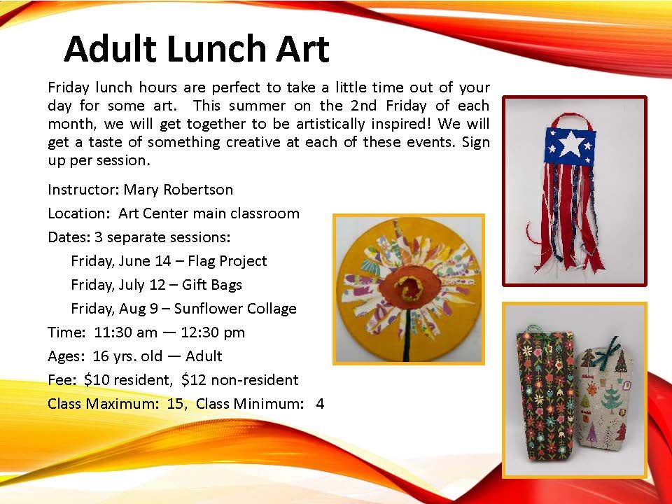 Adult Lunch Hour Art: Gift Bags