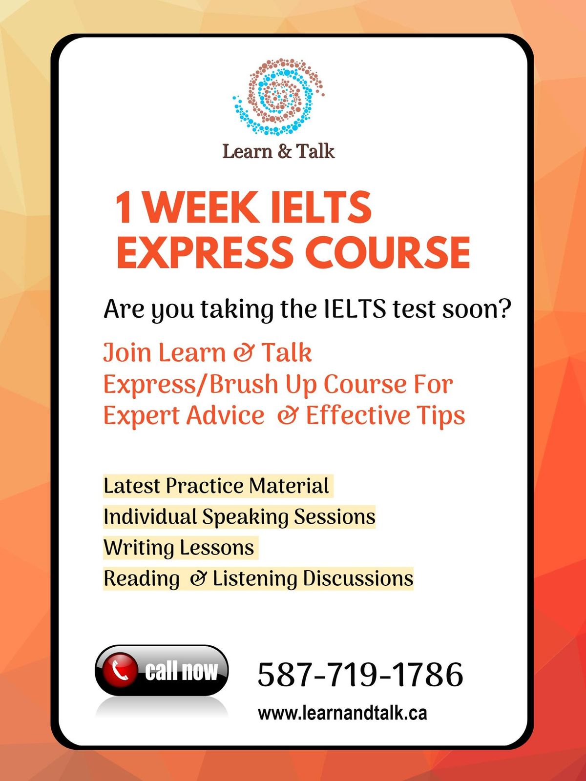 1 Week IELTS Express Course