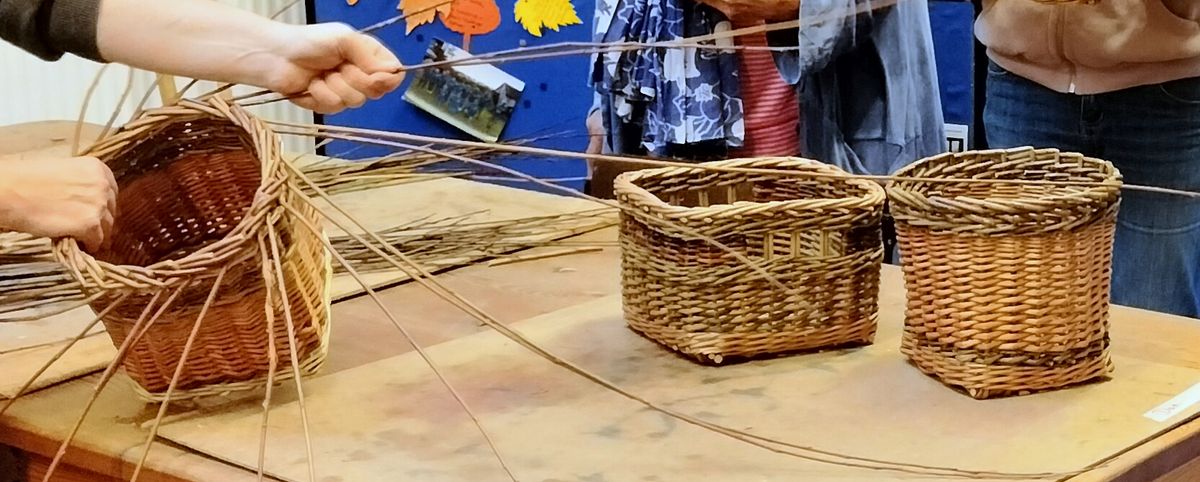 Square to Round House Plant Willow Basket Weaving Workshop