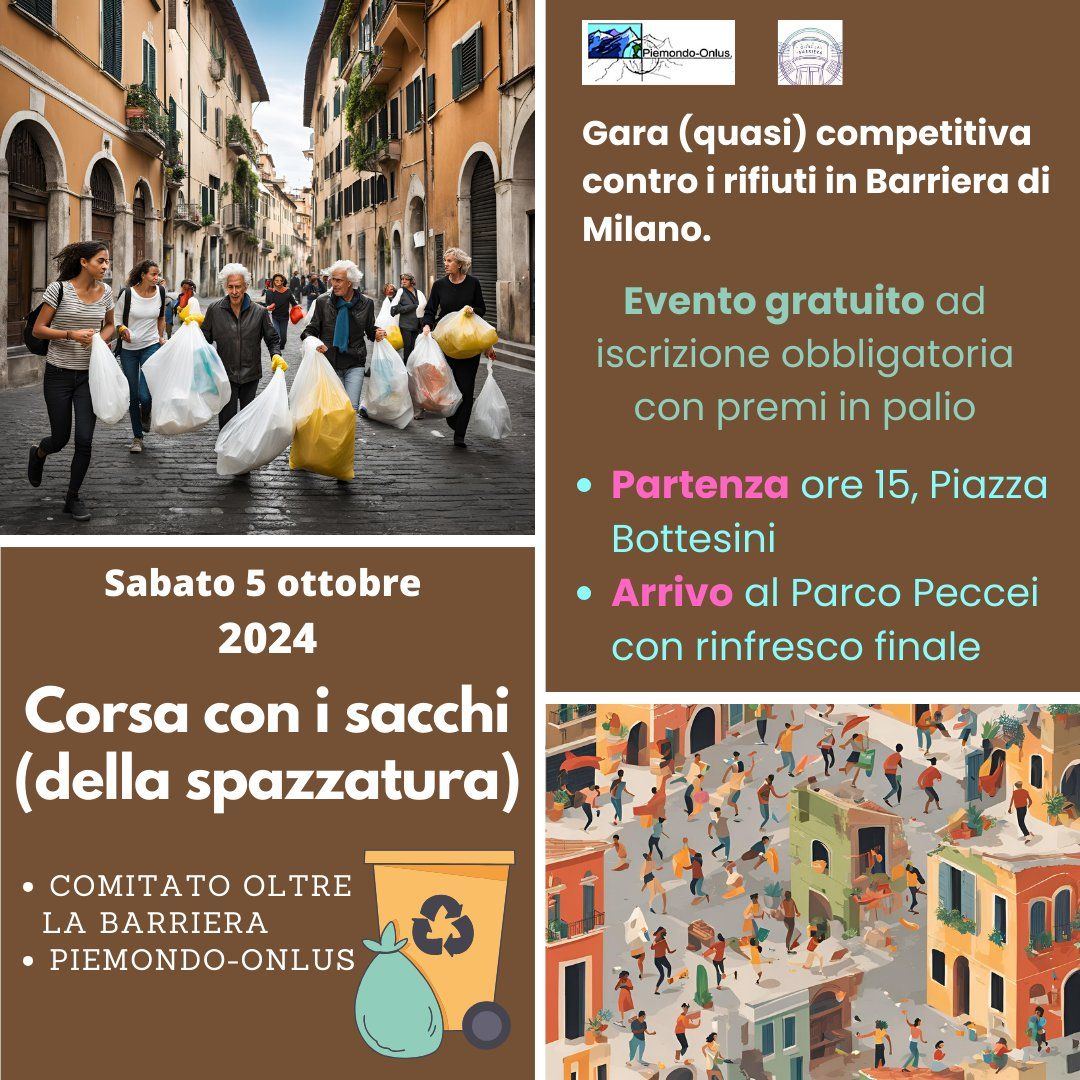 Corsa (quasi) competitiva contro i rifiuti in Barriera di Milano