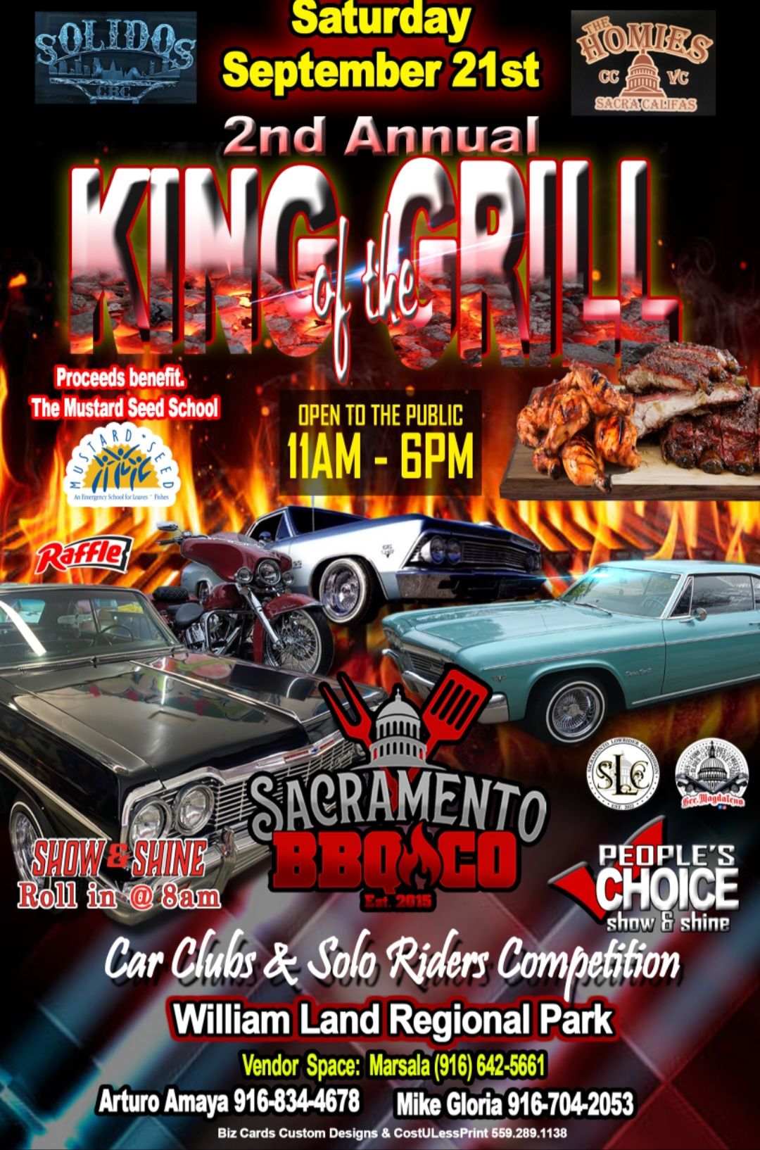 Sacramento King of the Grill Car Club and Solo Riders