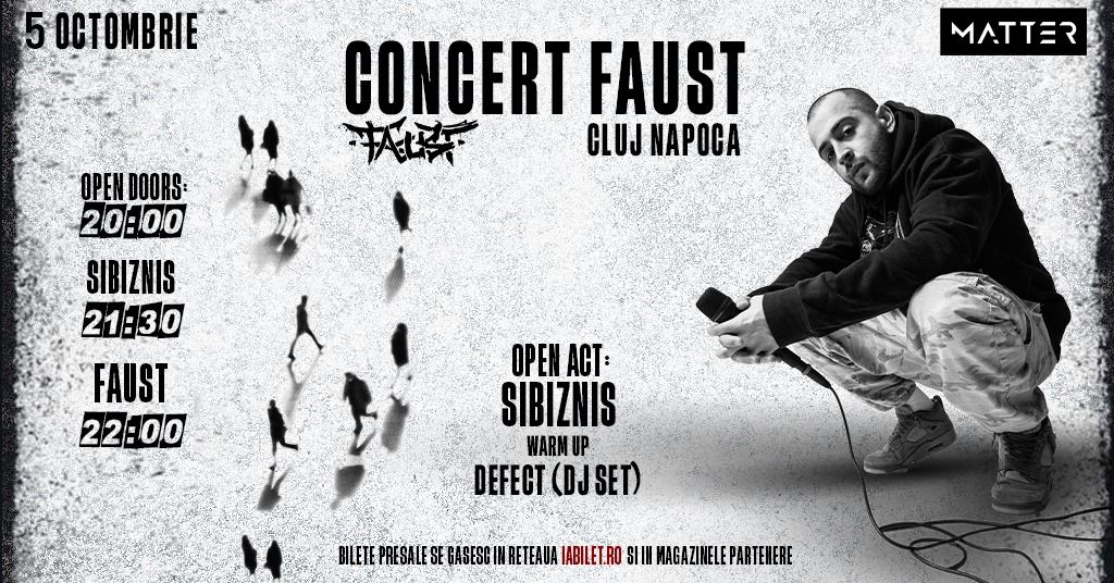 CONCERT FAUST || 5 OCTOMBRIE || CLUJ-NAPOCA @THE MATTER