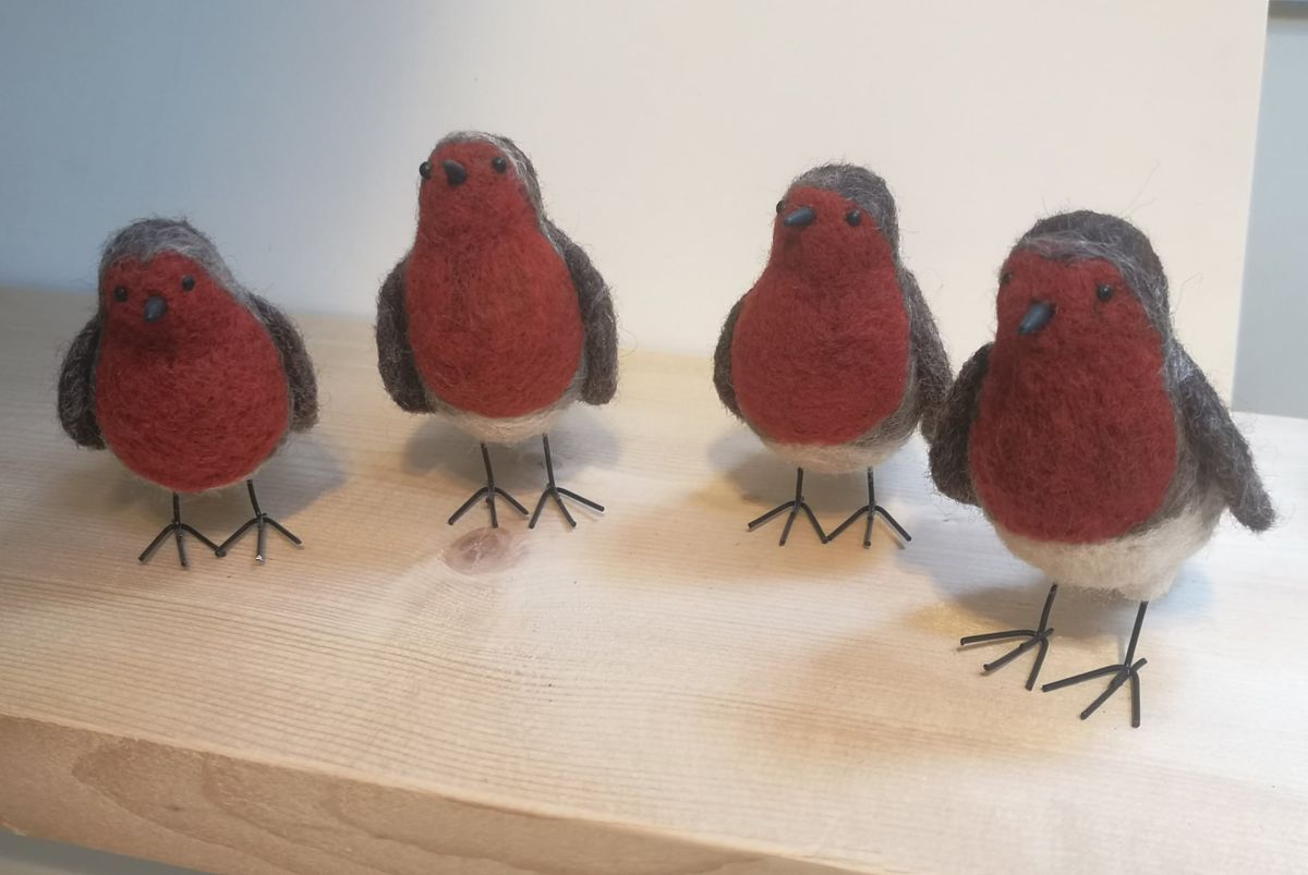 Needlefelting 3d Robins or animal of your choice - Two session course