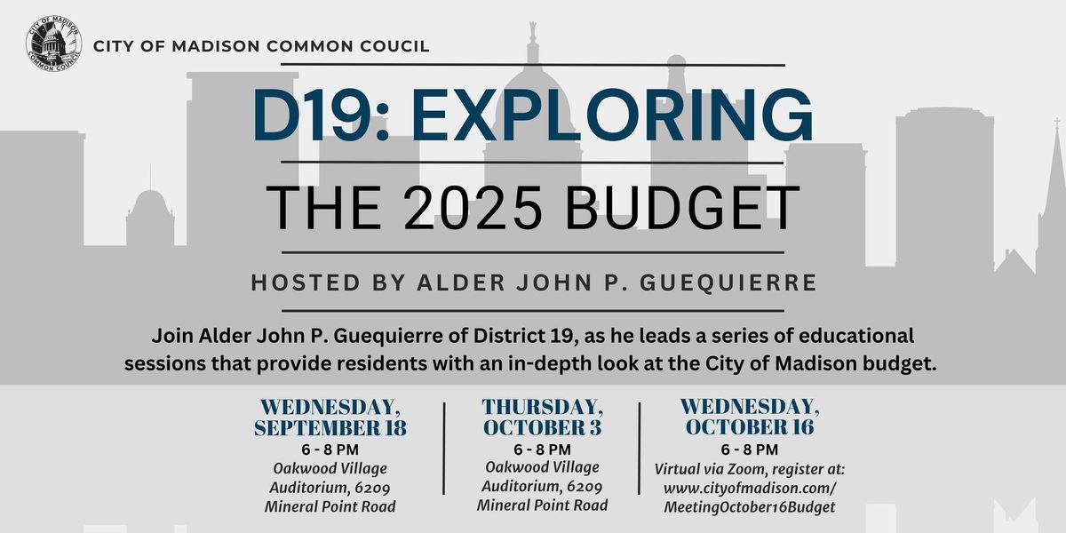 D19 Exploring the 2025 Budget Series - Session 2: Community Development Division & Nonprofit Funding