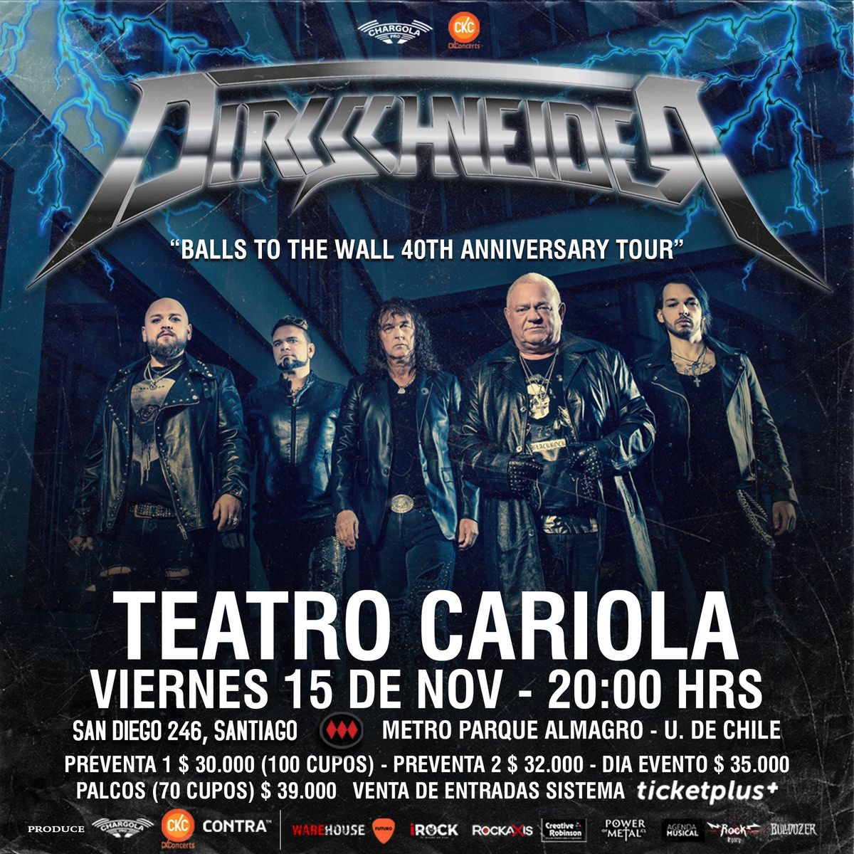 U.D.O DIRKSCHNEIDER - Teatro Cariola