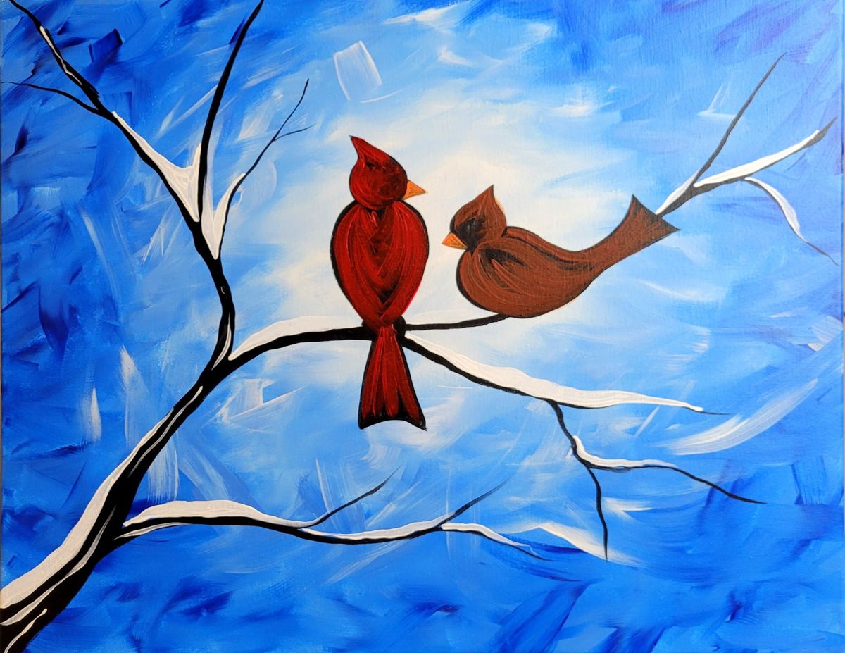 Paint + Sip: "Snowy Cardinals" + FREE DRINK