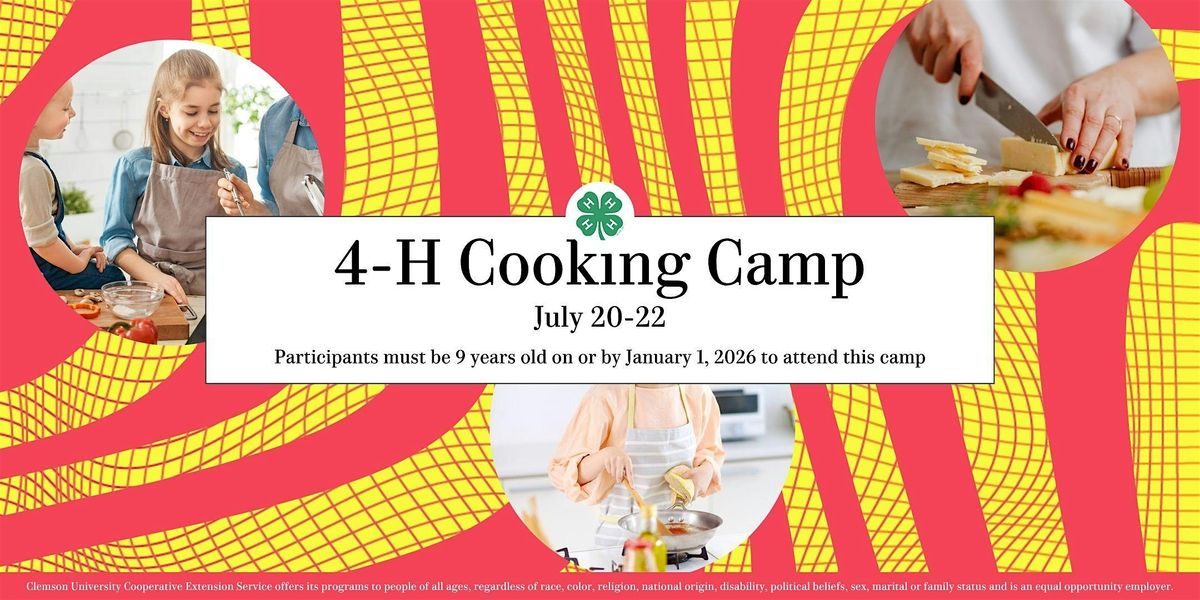 Greenville County 4-H Cooking Camp 2026