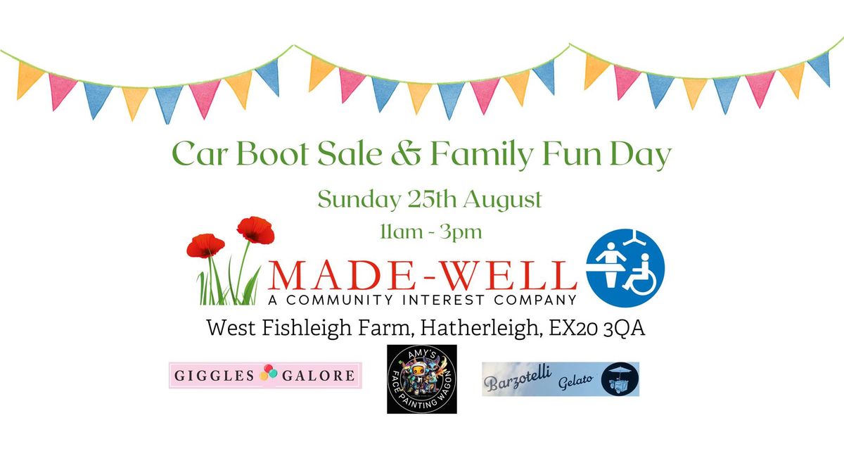 Car Boot Sale & Family Fun Day at Made-Well CIC