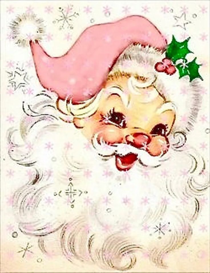 Vintage Santa Painting