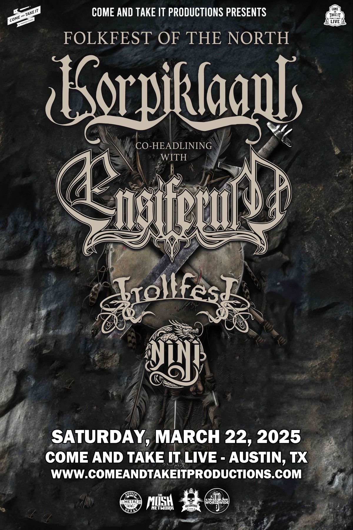 Korpiklaani, Ensiferum, Trollfest, and Nini at Come and Take It Live!