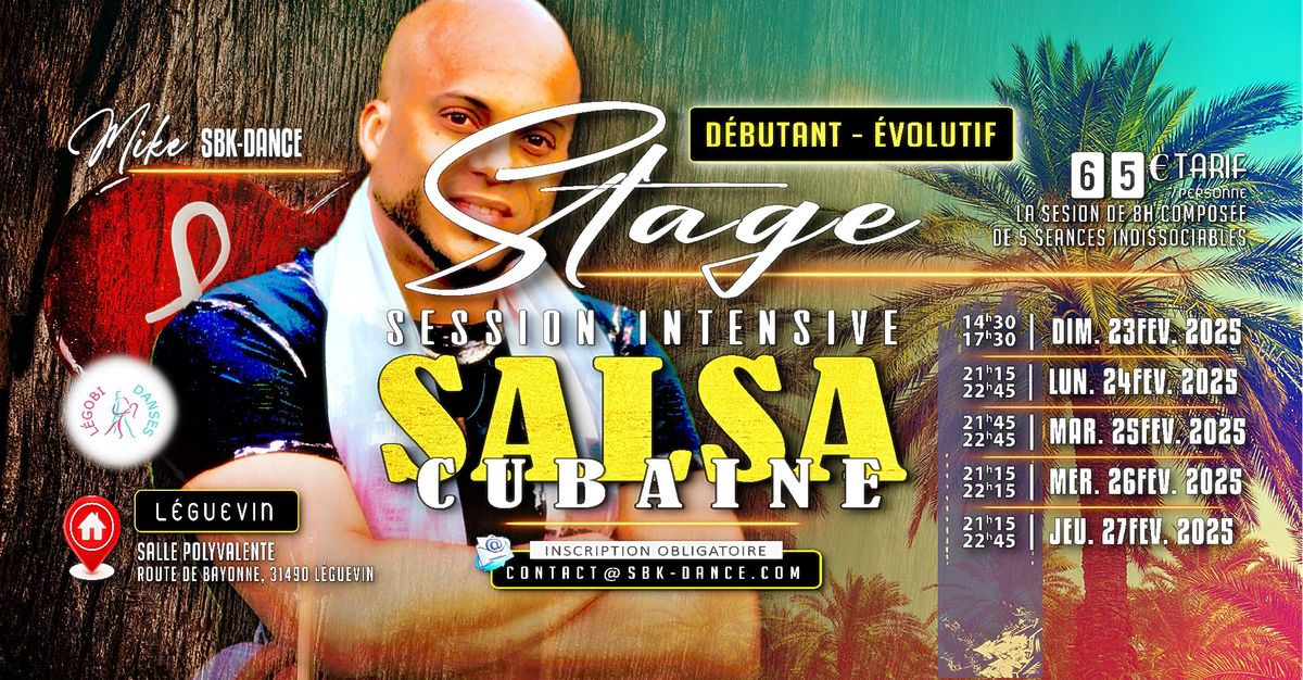 Stage de Salsa Cubaine - Session Evolutive & Intensive - L\u00e9gobi Danses et Mike