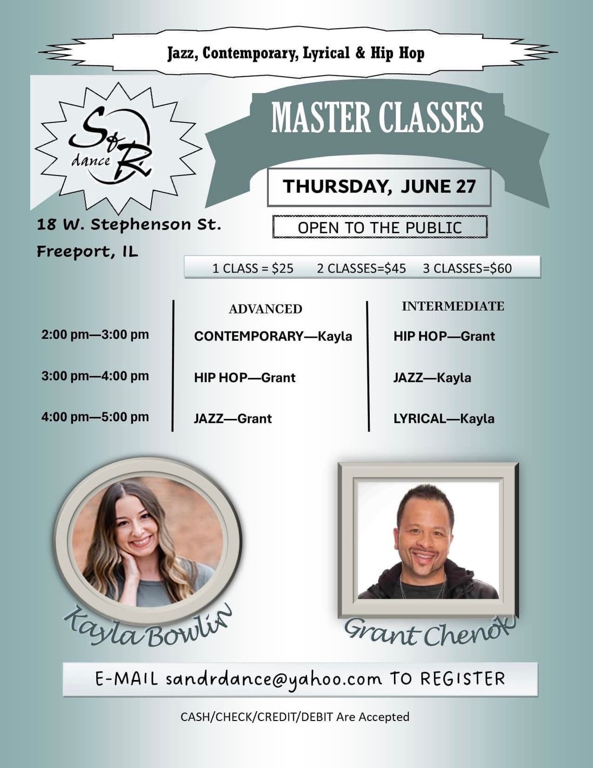 Master Classes w\/ Kayla Bowlin and Grant Chenok