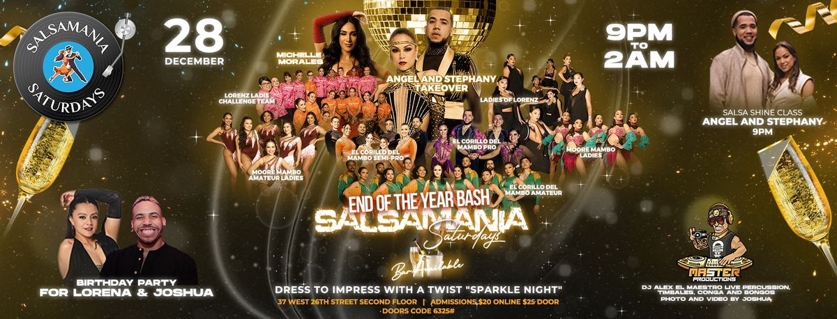 SALSAMANIA SATURDAYS END OF THE YEAR BASH DECEMBER 28TH