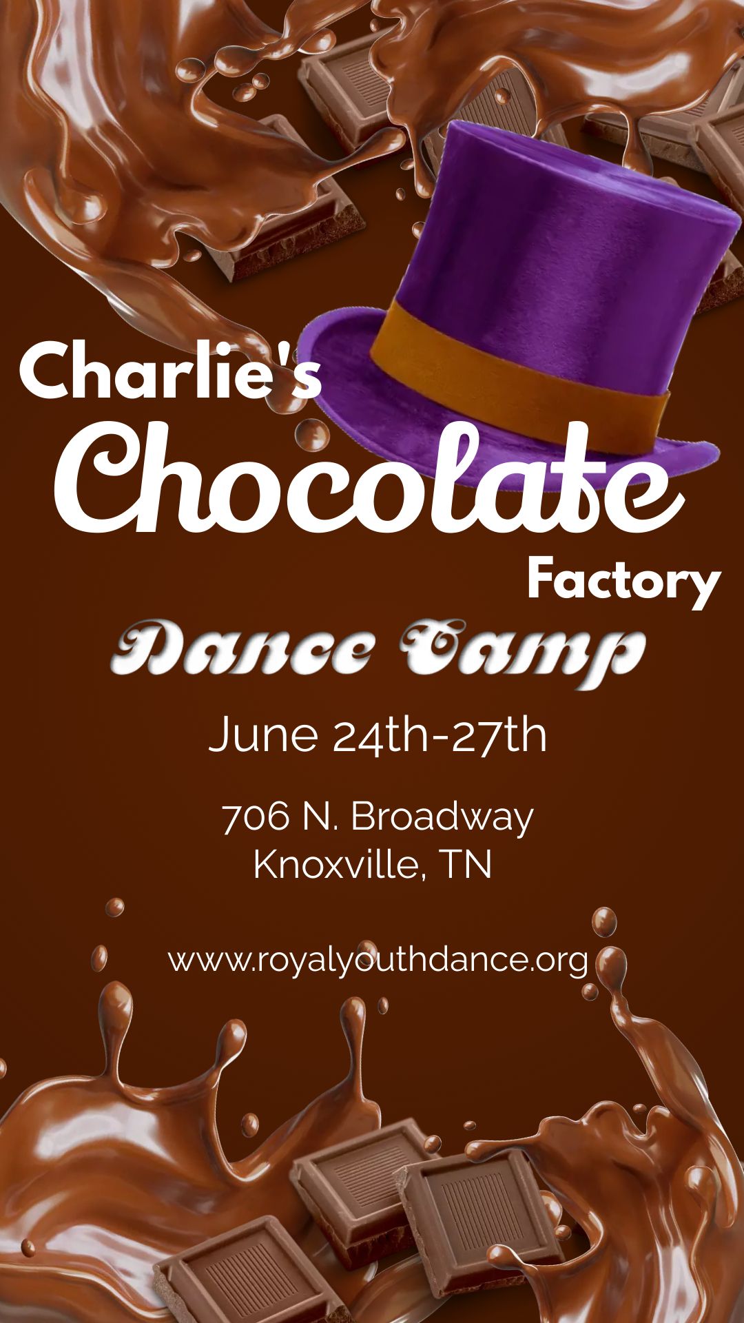 Charlie\u2019s Chocolate Factory Dance Camp (Ballet\/Theater Jazz\/Tap)