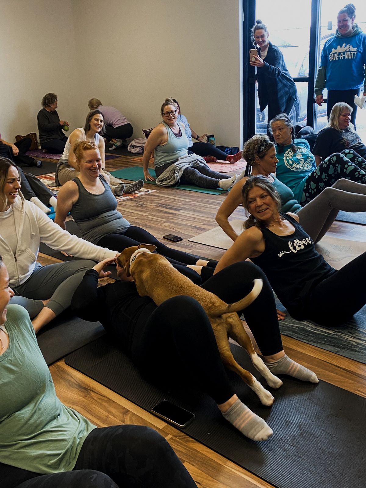 PUPPY YOGA WITH SAVE A MUTT