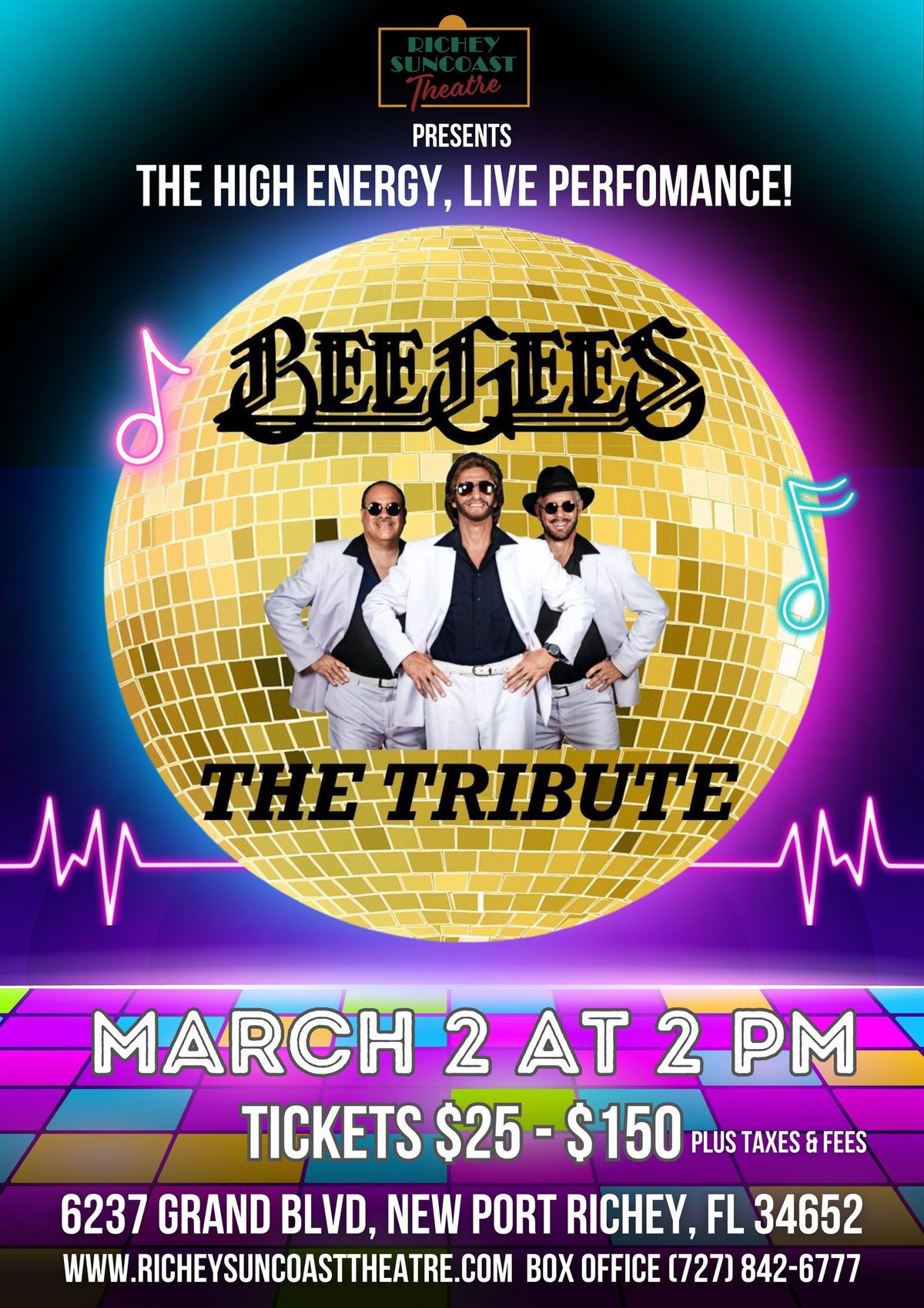 Bee Gees The Tribute - Jive Talkin' USA - LIVE @ Richey Suncoast Theatre