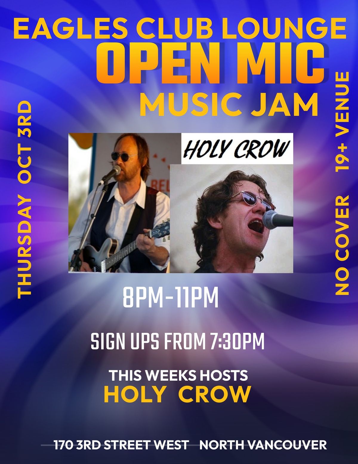 Open mic night with Holy Crowe