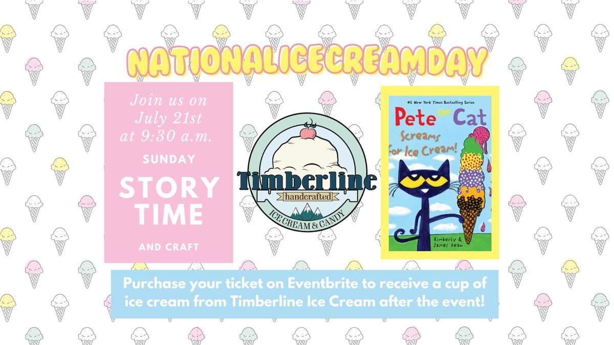 National Ice Cream Day Sunday Story Time with Bright Side Bookshop