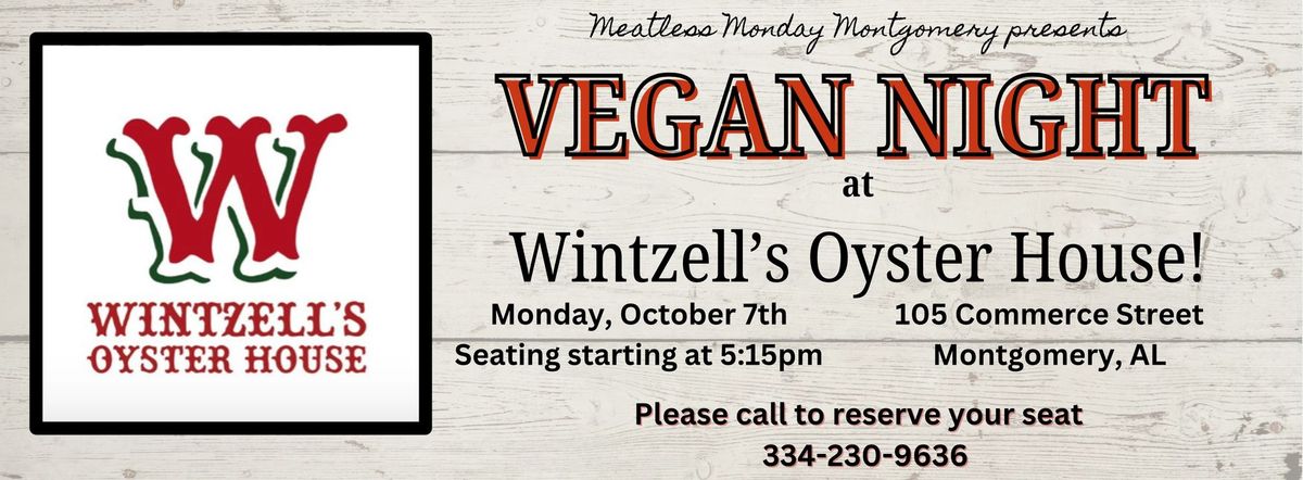 VEGAN NIGHT at Wintzell's Oyster House!