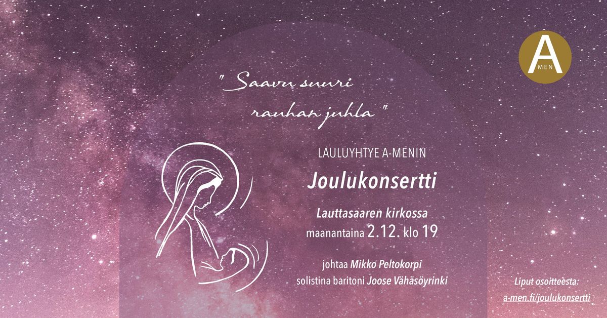 Lauluyhtye A-men joulukonsertti