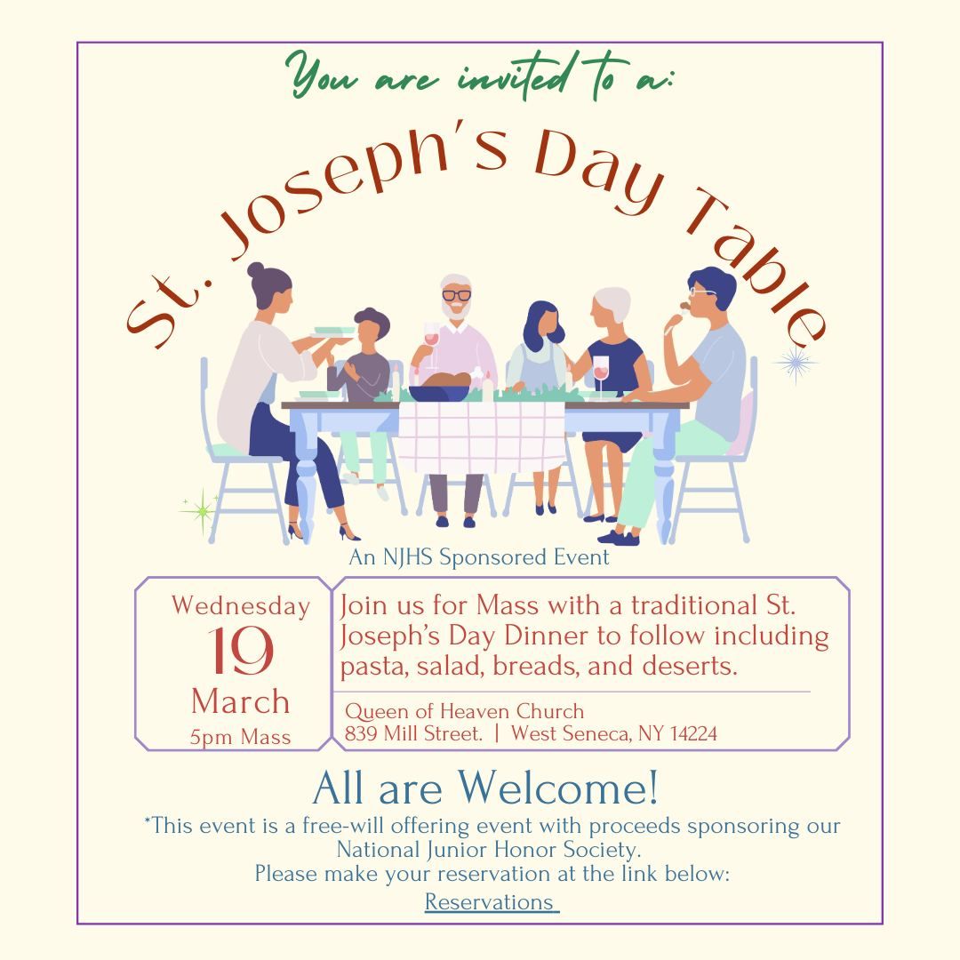 St. Joseph's Day Table Mass and Dinner