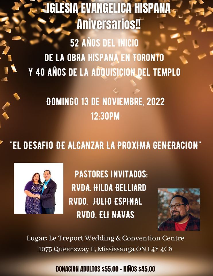 Iglesia Evangelica Hispana, Celebracion de Aniversarios - Buffet