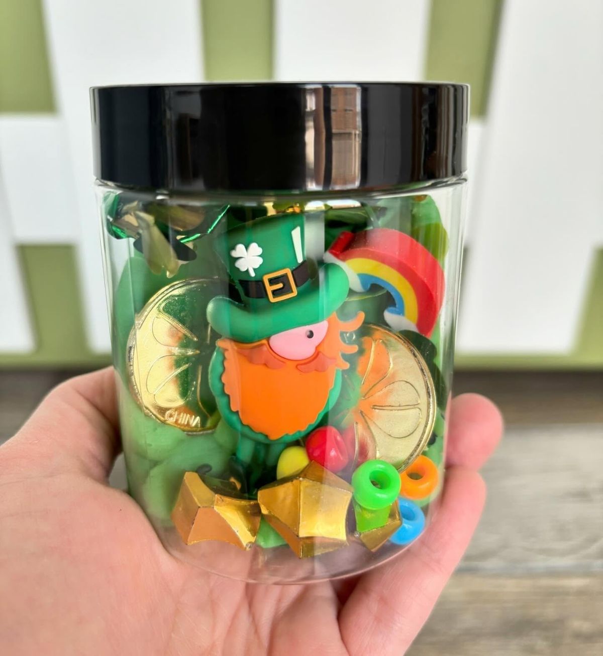 DIY Leprechaun Playdoh Sensory Jar