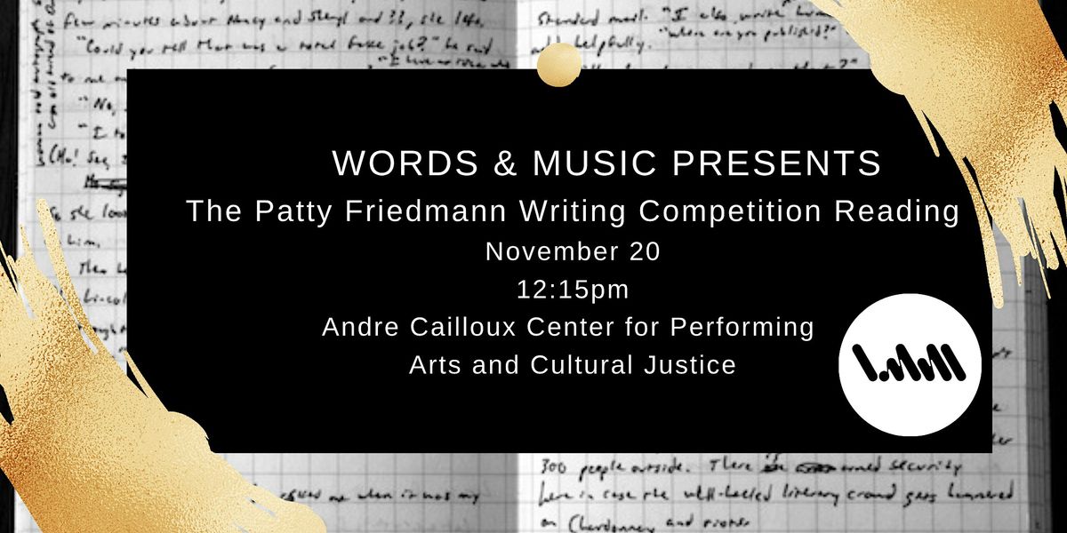 Reading Competiton The 2026 Patty Friedmann Writing Competition Reading and Awards Lunch ...