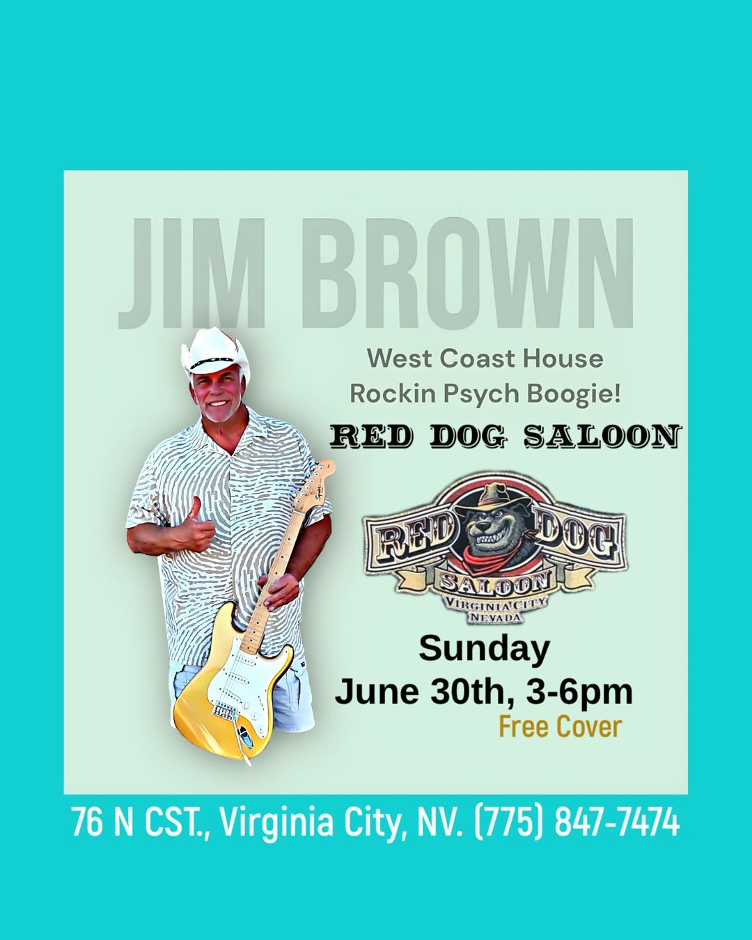 Jim Brown West Coast House Rockin Psych Boogie!