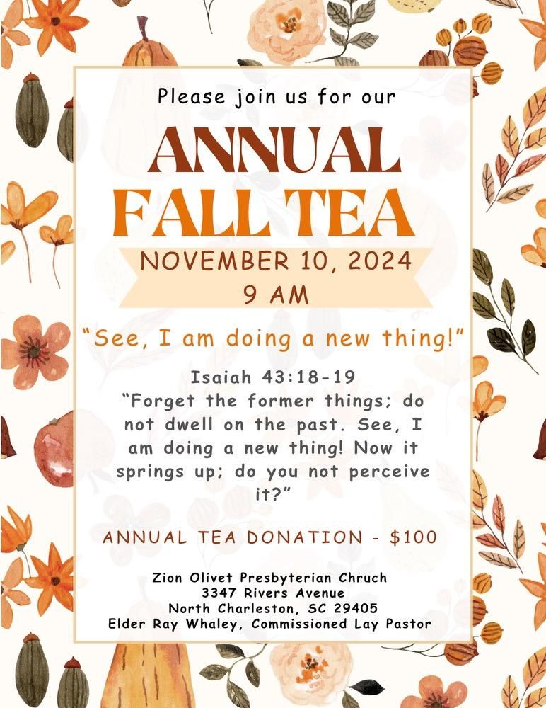 Annual Fall Tea