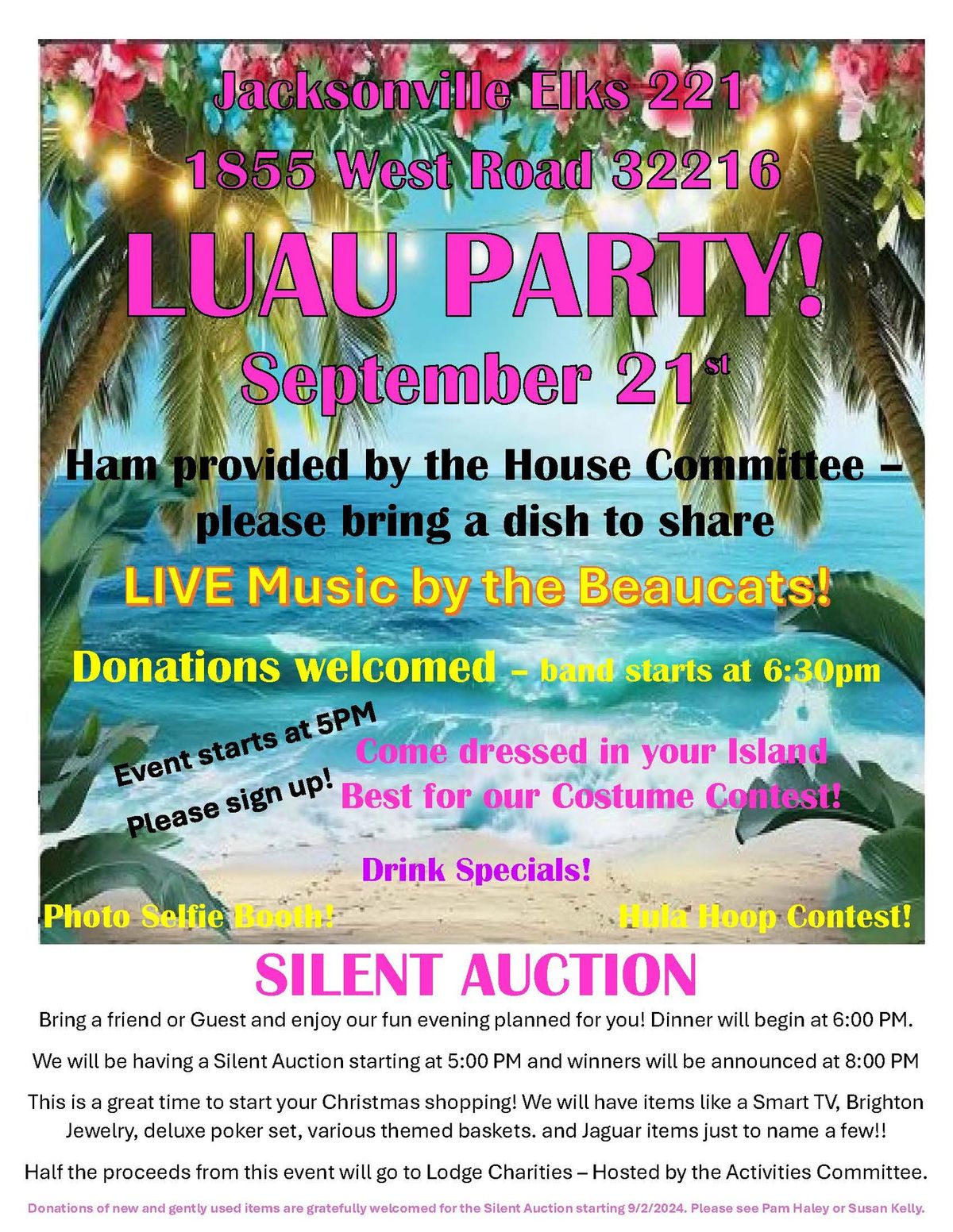 LUAU PARTY & SILENT AUCTION